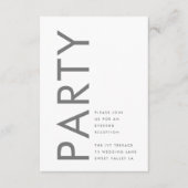 グレープレミアム究極モダンモノグラムはっきりしたパーティー エンクロージャーカード (正面)