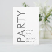 グレープレミアム究極モダンモノグラムはっきりしたパーティー エンクロージャーカード (スタンド正面)