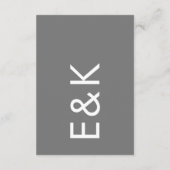 グレープレミアム究極モダンモノグラムはっきりしたパーティー エンクロージャーカード (裏面)