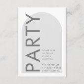 グレープレミアム究極モノグラムモダンパーティーアーチ エンクロージャーカード (正面)