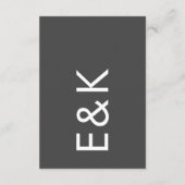 グレープレミアム究極モノグラムモダンパーティーアーチ エンクロージャーカード (裏面)