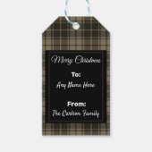 グレープレードバッファロータータンチェックフランネルパーソナライズされた ギフトタグ (正面)