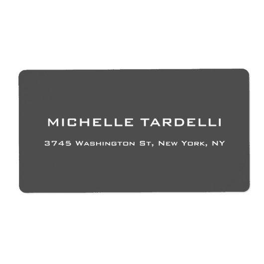 グレープレーンエレガントトレンディーミニマモダンリスト ラベル (正面)