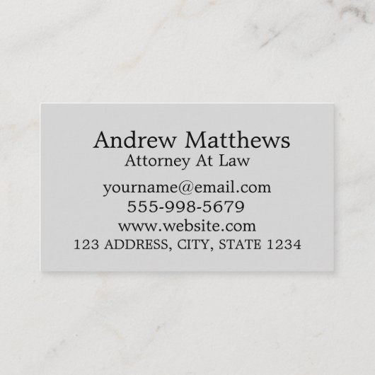 グレープレーンシンプル弁護士モダン法律事務所 名刺 (裏面)