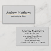 グレープレーンシンプル弁護士モダン法律事務所 名刺 (正面/裏面)