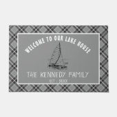 グレープレ素朴イドファミリーレイクハウスウェルカム ドアマット (正面)