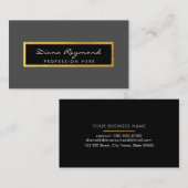 グレープロフェッショナルプロファイルカード+フェイク金ゴールド詳細 名刺 (正面/裏面)