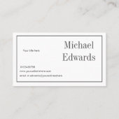 グレープロフェッショナルモノグラムモダン鋼 名刺 (裏面)