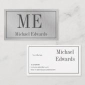 グレープロフェッショナルモノグラムモダン鋼 名刺 (正面/裏面)