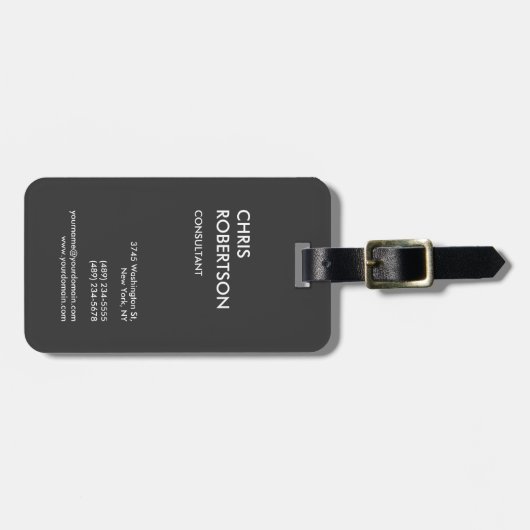 グレープロフェッショナル会社ワークミニマリスト ラゲッジタグ (正面横)