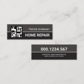 グレープロフェッショナル建築ツールモチーフ スキニー名刺 (正面/裏面)