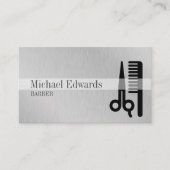 グレープロフェッショナル理容師鋼モダン材 名刺 (正面)