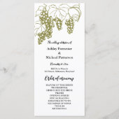 グレープヴィンエレガントヤードイタリア結婚式 プログラム (正面)