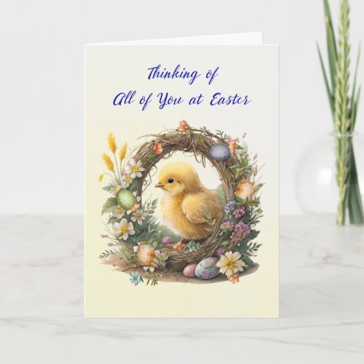 グレープヴィンリースでイースターシック全員 カード (正面)