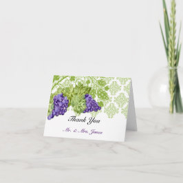 グレープヴィン庭園の結婚式サンキュー サンキューカード