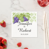 グレープヴィン庭園の結婚式ナプキン スタンダードカクテルナプキン (インサイチュ)