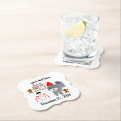 グレープードルクリスマス#1-2紙コースター ペーパーコースター (インサイチュ)