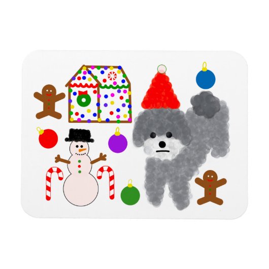 グレープードルクリスマス#2マグネット マグネット (横)