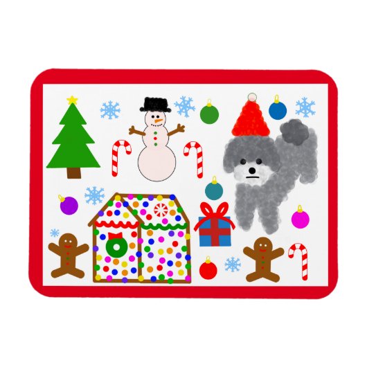 グレープードルクリスマス#3マグネット マグネット (横)