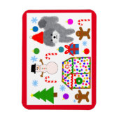 グレープードルクリスマス#3マグネット マグネット (縦)