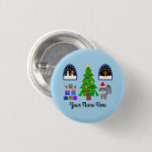 グレープードルクリスマス#4ボタン 缶バッジ (正面&裏面)