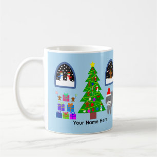 グレープードルクリスマス#4マグカップ コーヒーマグカップ
