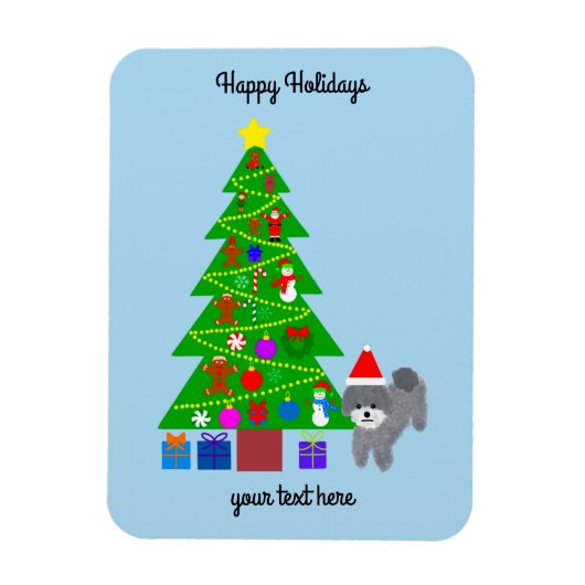 グレープードルクリスマス#5マグネット マグネット (縦)