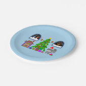 グレープードルクリスマス#6紙プレート ペーパープレート (アングル)