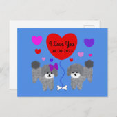 グレープードルバレンタイン#1-2はがき ポストカード (正面/裏面)