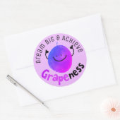 グレープ前向きプパン – グレープネスの達成 ラウンドシール (封筒)