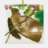 グレープ日本のつる植物の陶磁器または上のジェイのスケッチ セラミックオーナメント (正面)