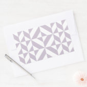 グレープ淡い色のカッコいい幾何デコ立方体パターン 長方形シール (封筒)