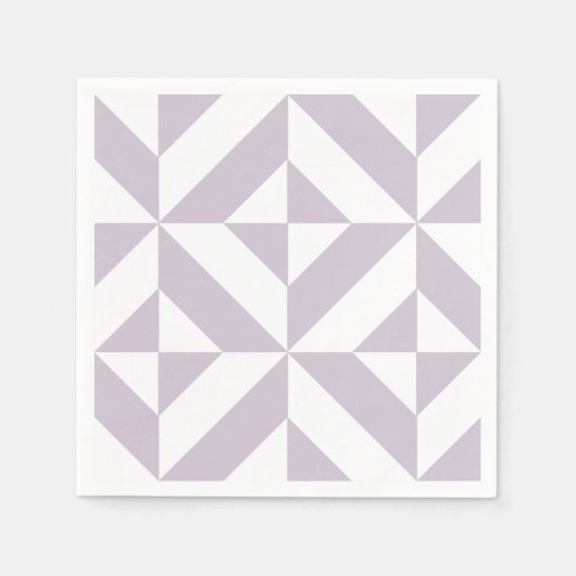 グレープ淡い色の幾何学模様 スタンダードカクテルナプキン (正面)