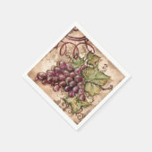 グレープ素朴ナプキン スタンダードカクテルナプキン (角)