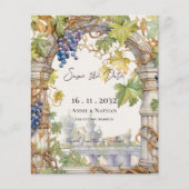 グレープ素朴ヴィンヤード結婚式の日付を保存 (正面)