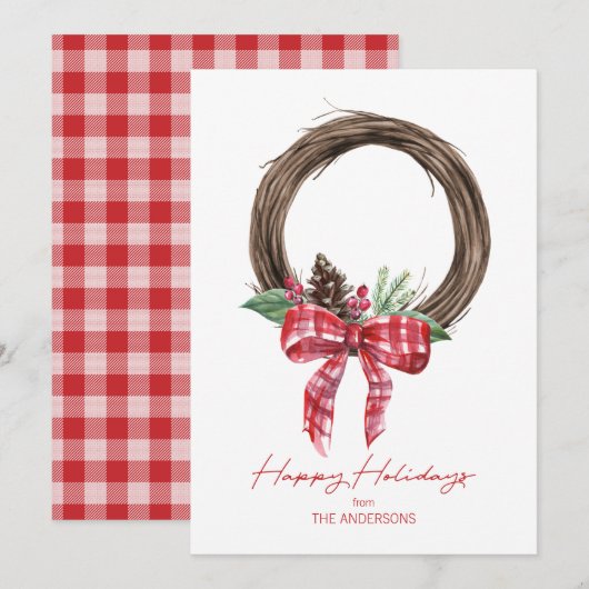 グレープ素朴ヴィンリースハッピーホリデイズ シーズンカード (正面/裏面)