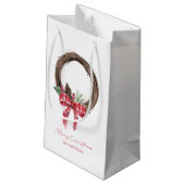 グレープ素朴ヴィンリースメリークリスマスホリデイ スモールペーパーバッグ (裏面アングル)