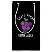 グレープ考えマットの実おもしろい物プリン黒いBG スモールペーパーバッグ (正面)