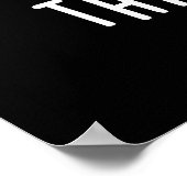 グレープ考えマットの実おもしろい物プリン黒いBG ポスター (角)