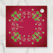 グレープ葉ワイン&シャンパンギフトメッセージカード フェイバータグ (裏面)