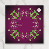 グレープ葉ワイン&シャンパンギフトメッセージカード フェイバータグ (裏面)