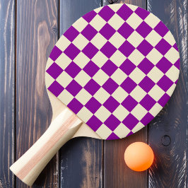 グレープ&クリー市松模様にム 卓球ラケット