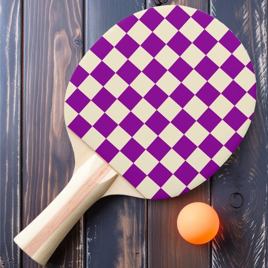 グレープ&クリー市松模様にム 卓球ラケット