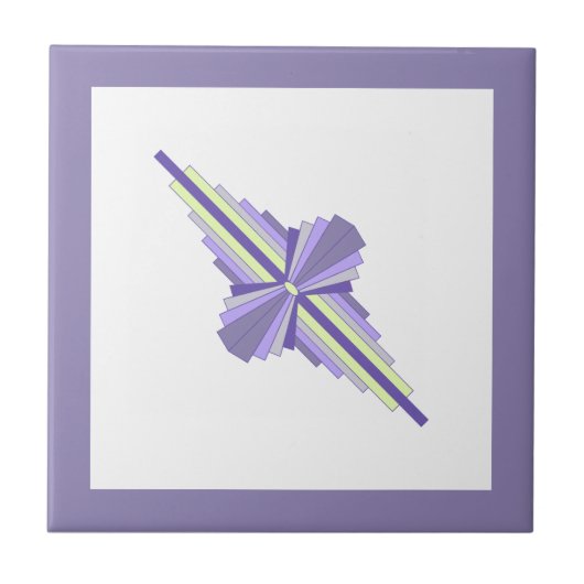 グレープ、レモン、薄紫 タイル (正面)