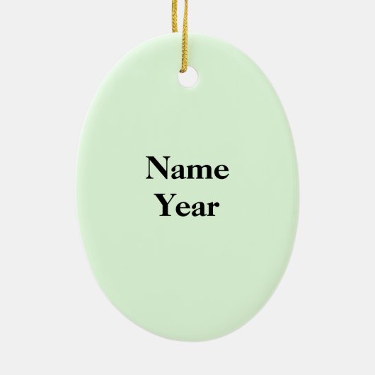 グレーヘアウーマンゴルファーオーナメント セラミックオーナメント (裏面)