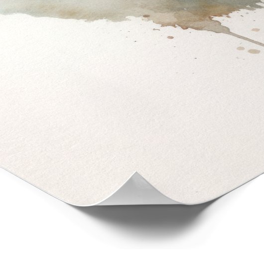 グレーヘアストリークバタフライアートプリントポスター ポスター (角)