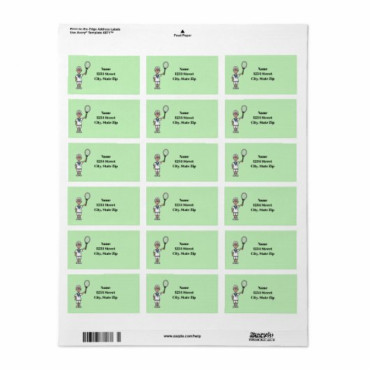 グレーヘアメンテニスプレーヤー住所 シール (フルシート)