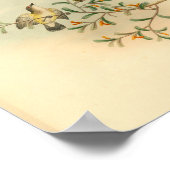 グレーヘッドライキャッチャー鳥ヴィンテージプリント ポスター (角)