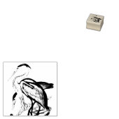 グレーヘロン鳥動物野生生物木材スタンプ ラバースタンプ (押印)