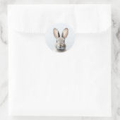 グレーベビーウサギ ラウンドシール (バッグ)